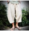 Sommer Strand Baumwolle Leinen Lässige Shorts Herren Japanische Weite Beine Baggy Capris Hosen Herren Sport Laufshorts 2025 Neu