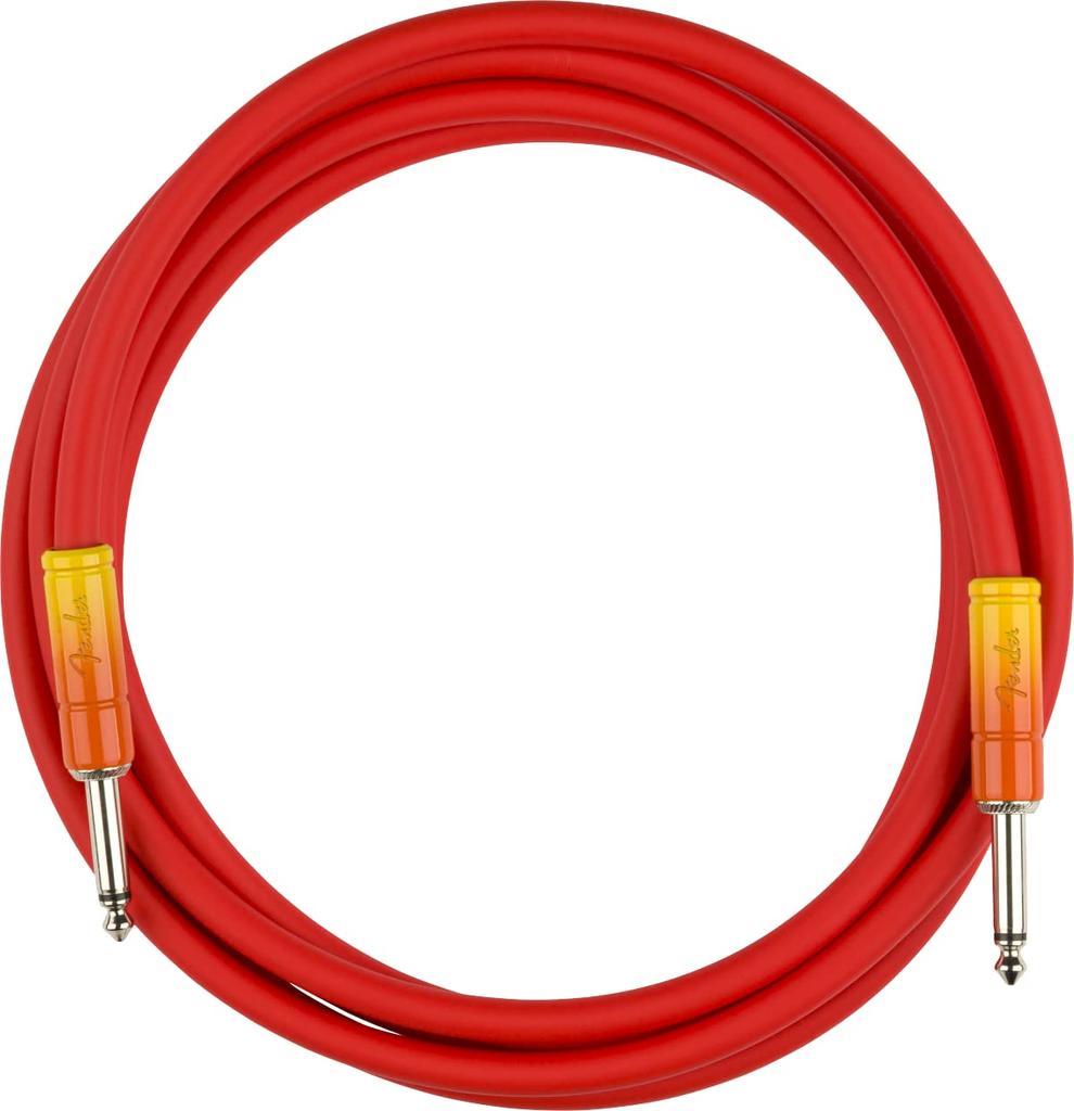 Fender Instrument Tequila Sunrise Ombré Cable, Straight/Straight, 10',