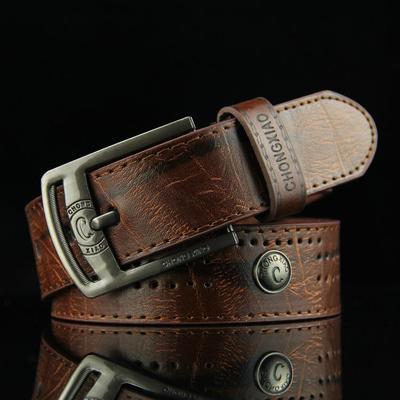Erkek Punk Moda Suni Deri Kemer Perçin Kayışı Alaşım Pin Toka Kemer