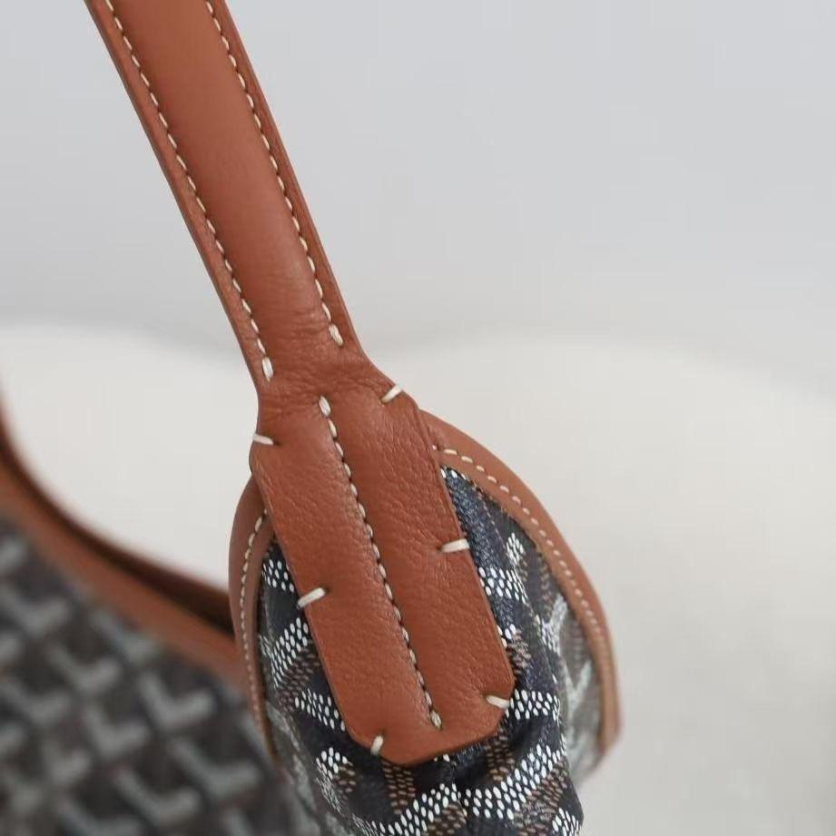 Genuine Leather Women's Dogtooth Hobo Shoulder Bag - Large Capacity Tote for Shopping & Commuting