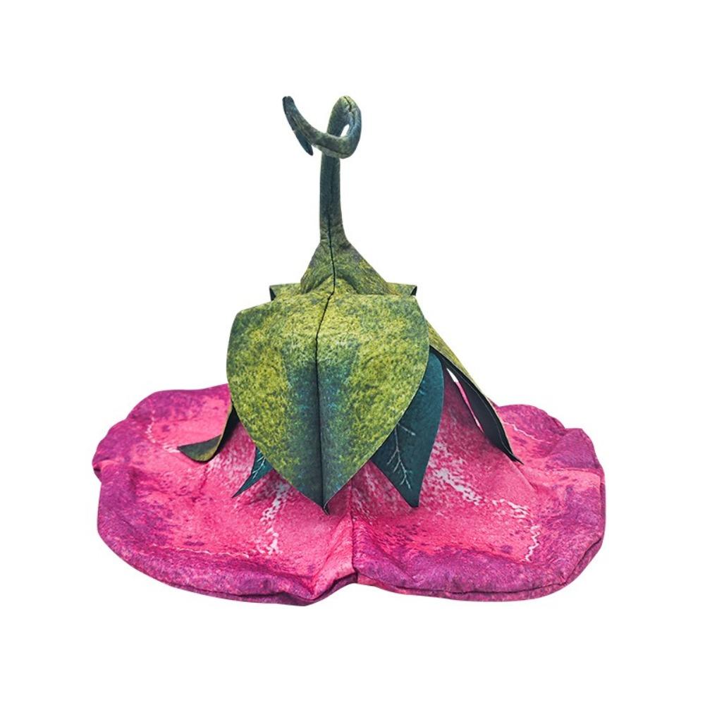 Vintage Flower Witch Hat Comfortable Elastic Fit Floral Stage Costume Hat Party Photo Accessory