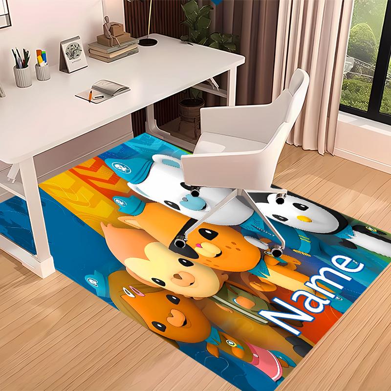 Custom Personalization Octonauts Print Area Rug - Soft, Washable Non-Slip Indoor Mat,Living Room,Home&Office Decorative Rug