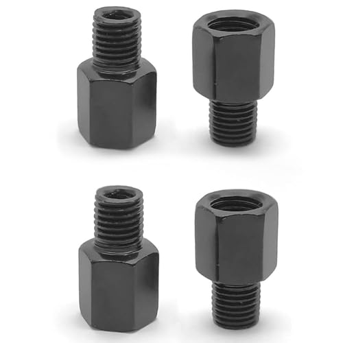 

LIKENNY Адаптер для преобразования велосипедного зеркала, набор из 4 штук, преобразование прямой и обратной резьбы для велосипедных зеркал, проставка для регулировки высоты, легко устанавливается