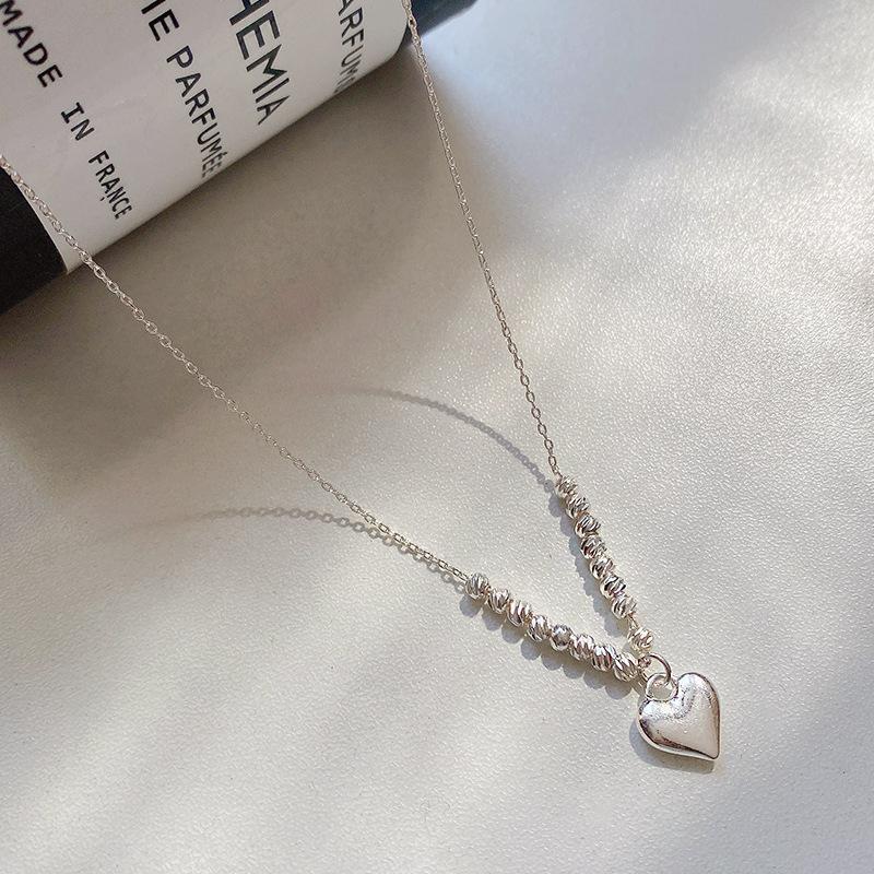 Beades Heart Pendant Necklace For Girls Women Charms Beads Neck Chain Necklaces Cute Chokers Jewelry