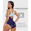 CHARMLEAKS Dame Pro Hel Badedrakt Dame Atletisk Svømming Badehette med Innebygd BH