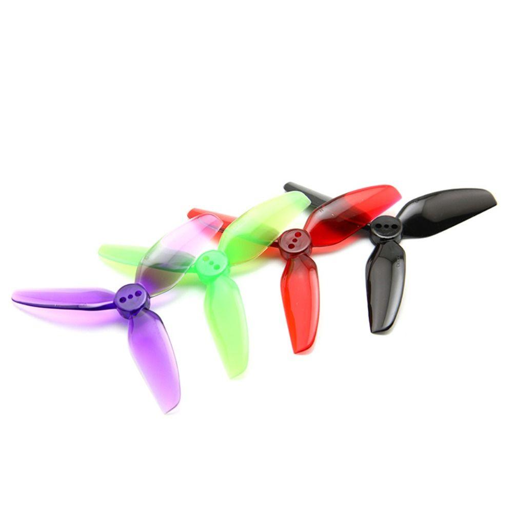 2Pairs New PC Prop T3X3X3 Propeller 3inch Drop-proof 3030 3-Blade Props 3 Blades Forward and Reverse Propeller Drone CineLog