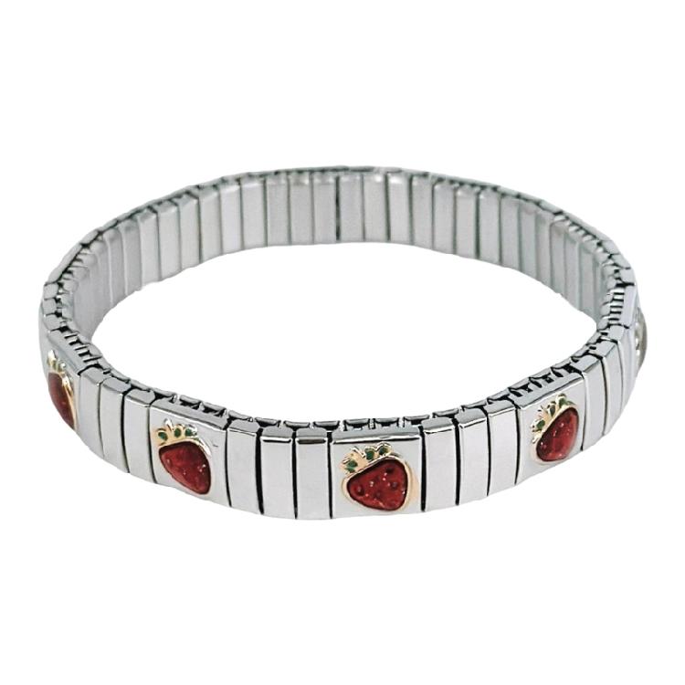Fruchtinspiriertes verstellbares Armband für trendige Frauen Schmuck aus Edelstahl Italienisch gefertigt Bequem Frühling Geschenke