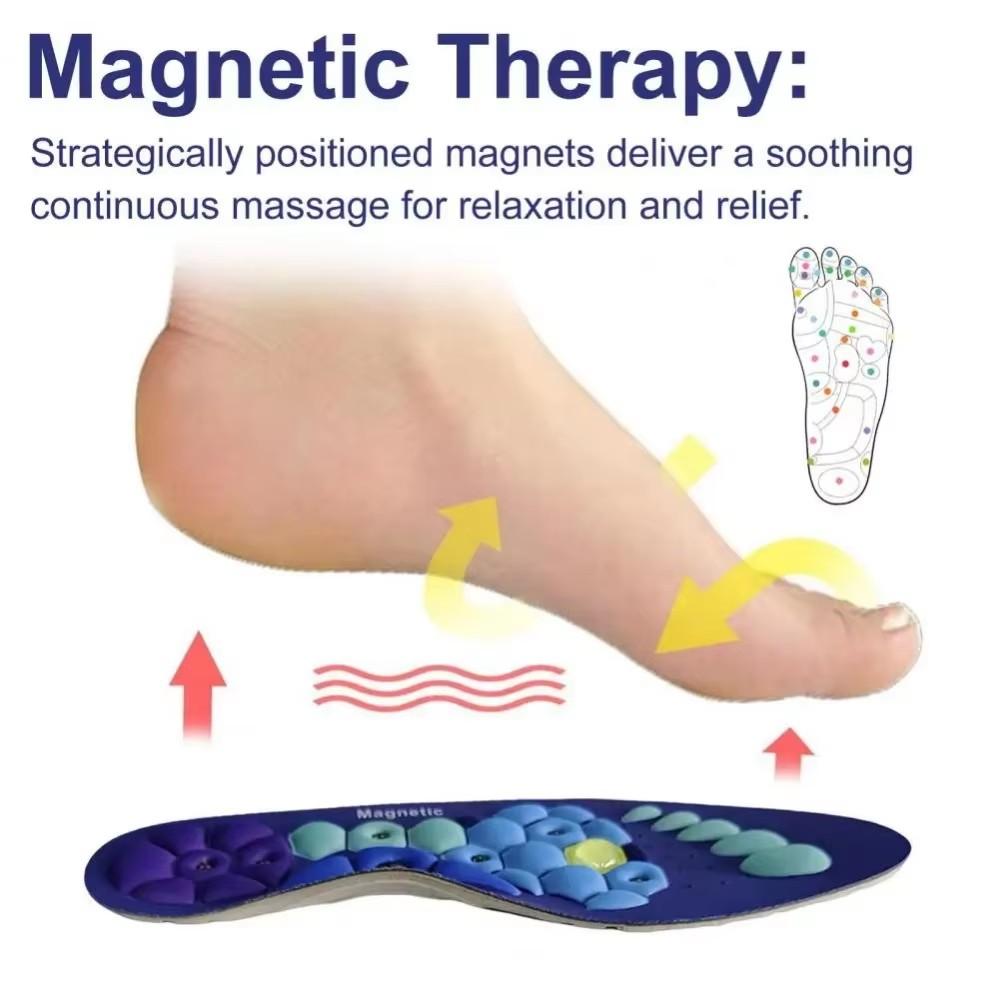 2Pairs Medical Magnetic Therapy Sports Insoles Massage Foot Weight Loss Slimming Acupressure Insole Anti-fatigue Health Shoe Pad
