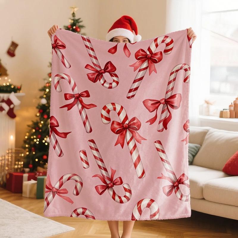 

1 шт. Розовый Рождественский плед с принтом снежинок, гладкий фланелевый плед для дома, гостиной, спальни, декор, новый рождественский подарок Flannel 75X100CM