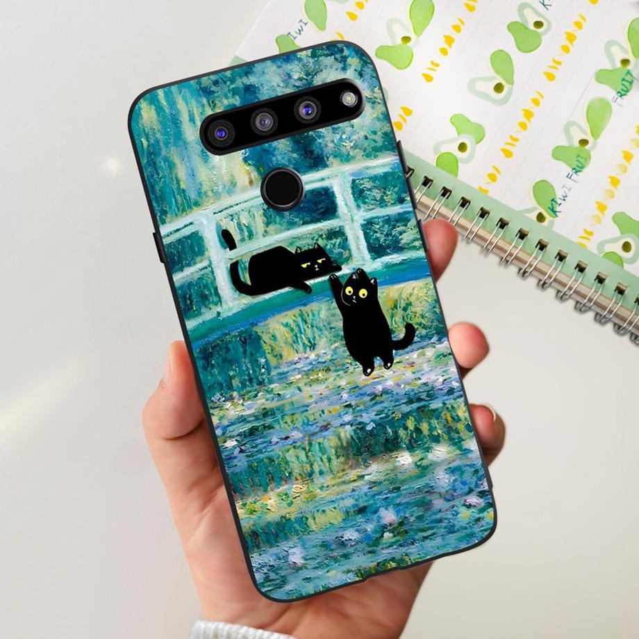 Für LG G8X ThinQ Hülle LG V50 ThinQ V50s ThinQ V50 Dual Screen Flüssigsilikon Bumper Coque Fundas Marmor Weltraummann Drache Capa