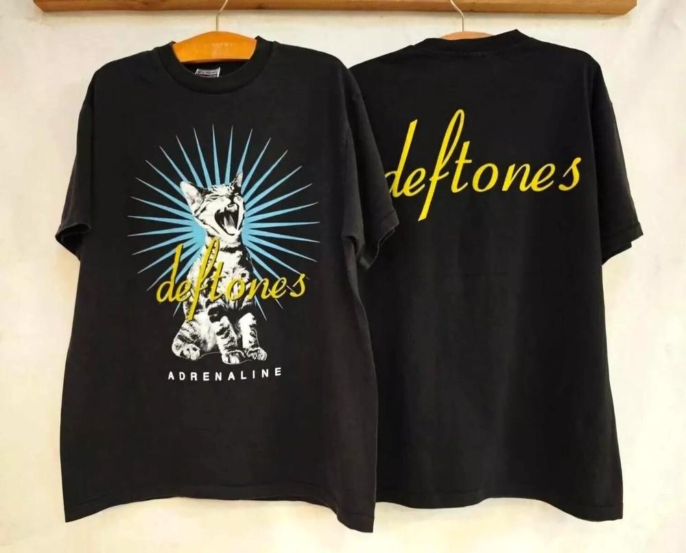 Deftones Band Cat Adrenaline New Metal Black 2 Side Unisex Tshirt Reprint S5XL Unisex T-Shirt XXXXL