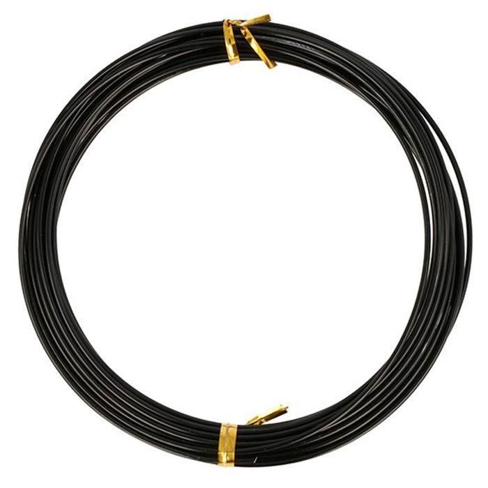 Fils en aluminium - ARTEMIO - 5 m - 1,5 mm - Noir - Fournitures de loisirs créatifs