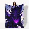 Majestic Purple Dragon Blanket - Soft Cozy Throw with Fantasy Design, Perfect for Home Decor, Unique Gift for Mythology Lovers