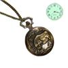 Pocket Watch Hollow Retro Flip 12 Zodiac Large Creative Male and Female Students Watch Large Dial Luminous Huai