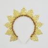 Golden Sun Goddess Crown Handmade Head Hoops  Women Girl Hair Accessories