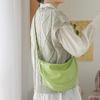 Women Messenger Bag Solid Clor Large Capacity Adjustable Shoulder Strap Crescent Bag Zipper Closure Crossbody Bag