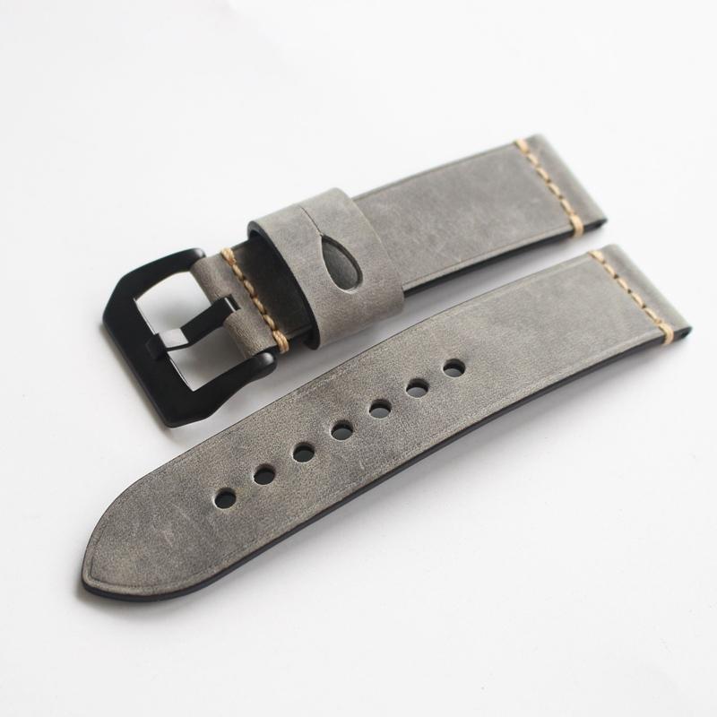 MERJUST Ruční výroba 20MM 22MM 23MM 24MM 26MM Pravá kůže Kůže Crazy Horse Řemínek k hodinkám Řemínek k hodinkám Mido PAM U-BOAT