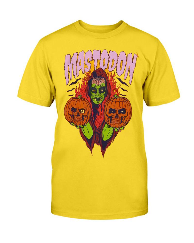 SALE Mastodon band halloween T-shirt Yellow Unisex All Sizes Unisex T-Shirt XXL