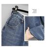Women's Plus Size High Waist Loose Harem Cropped Jeans 200 Jin