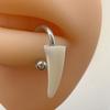 Fashionable Punk Fangs Lip Rings Resin Horseshoe Barbell Fashion Lip Clip Suitable for Statement at Parties and Event