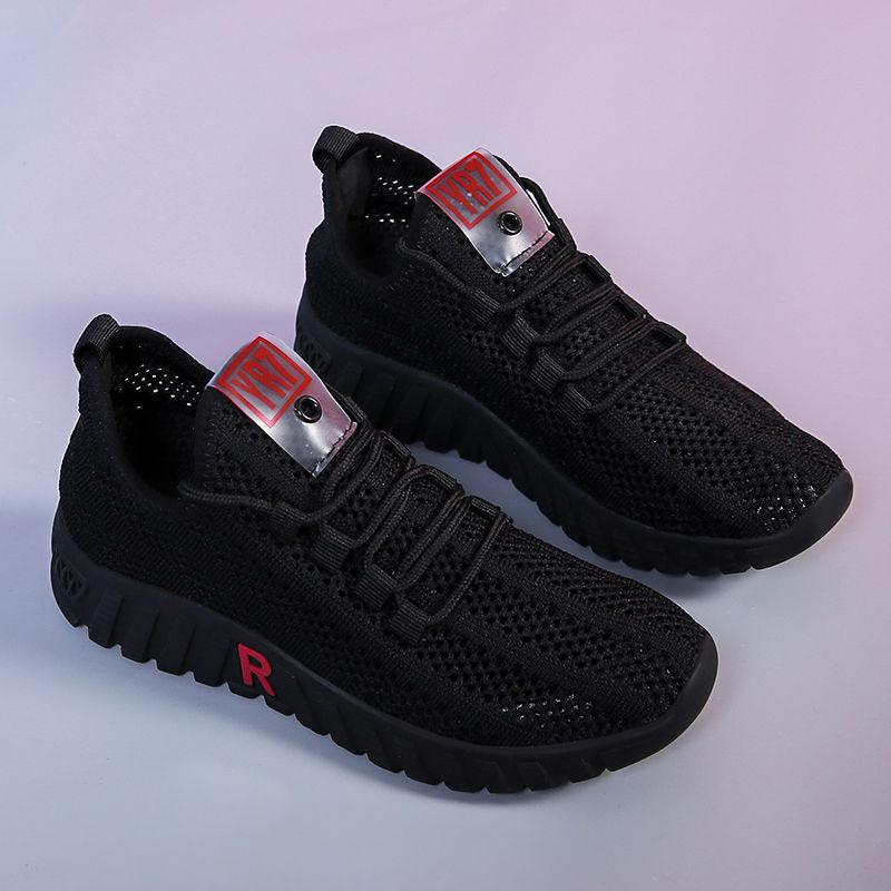 

Женские туфли на плоской подошве из ткани Old Beijing с черной мягкой подошвой, идеально подходят для повседневной работы или танцев, нескользящая обувь для мам. 39 чёрный