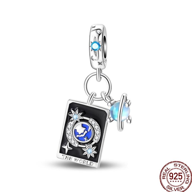 Charms Copper Tarot Card Devil Hermit Wheel Of Fortune Sun Star Pendant Fit Bracelets Necklace Diy Jewelry