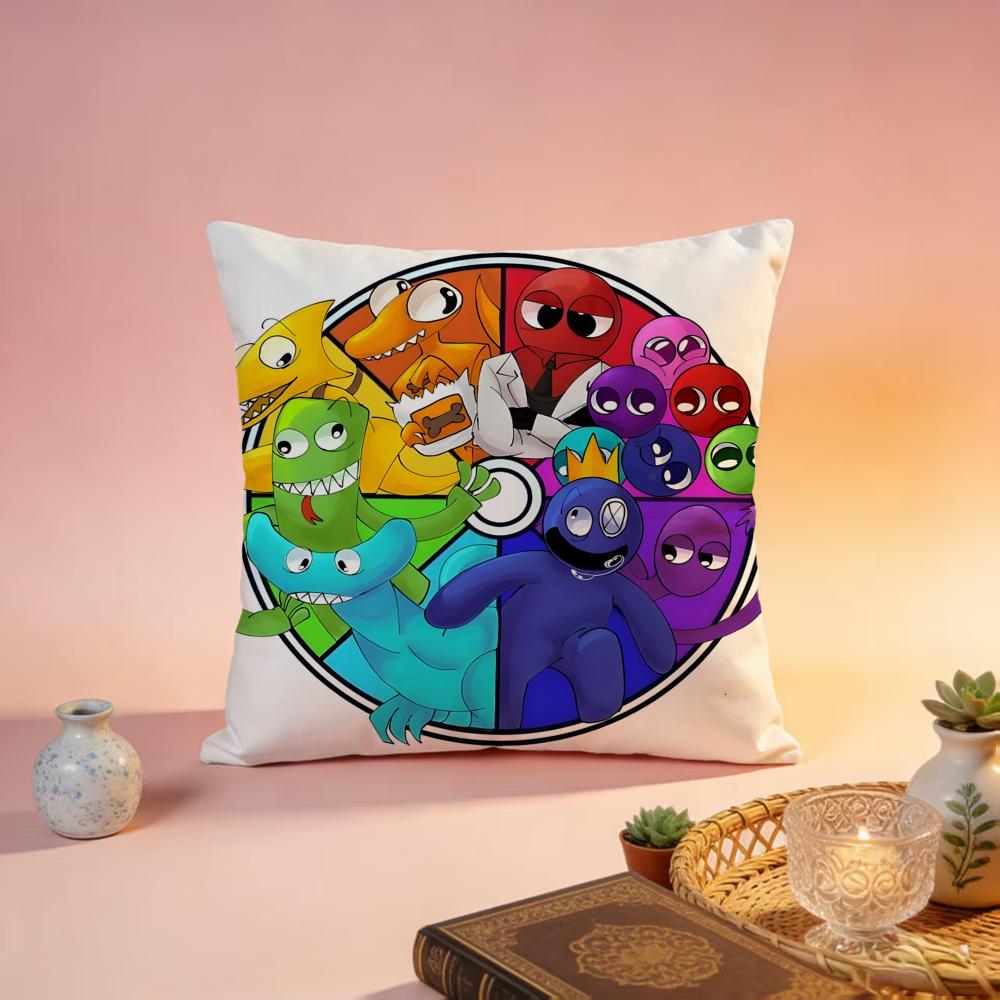 Beliebte RRainbow Friendsed Kissenbezug Premium Hautfreundlicher Kissenbezug Vielseitig für Zuhause Büro Reisen