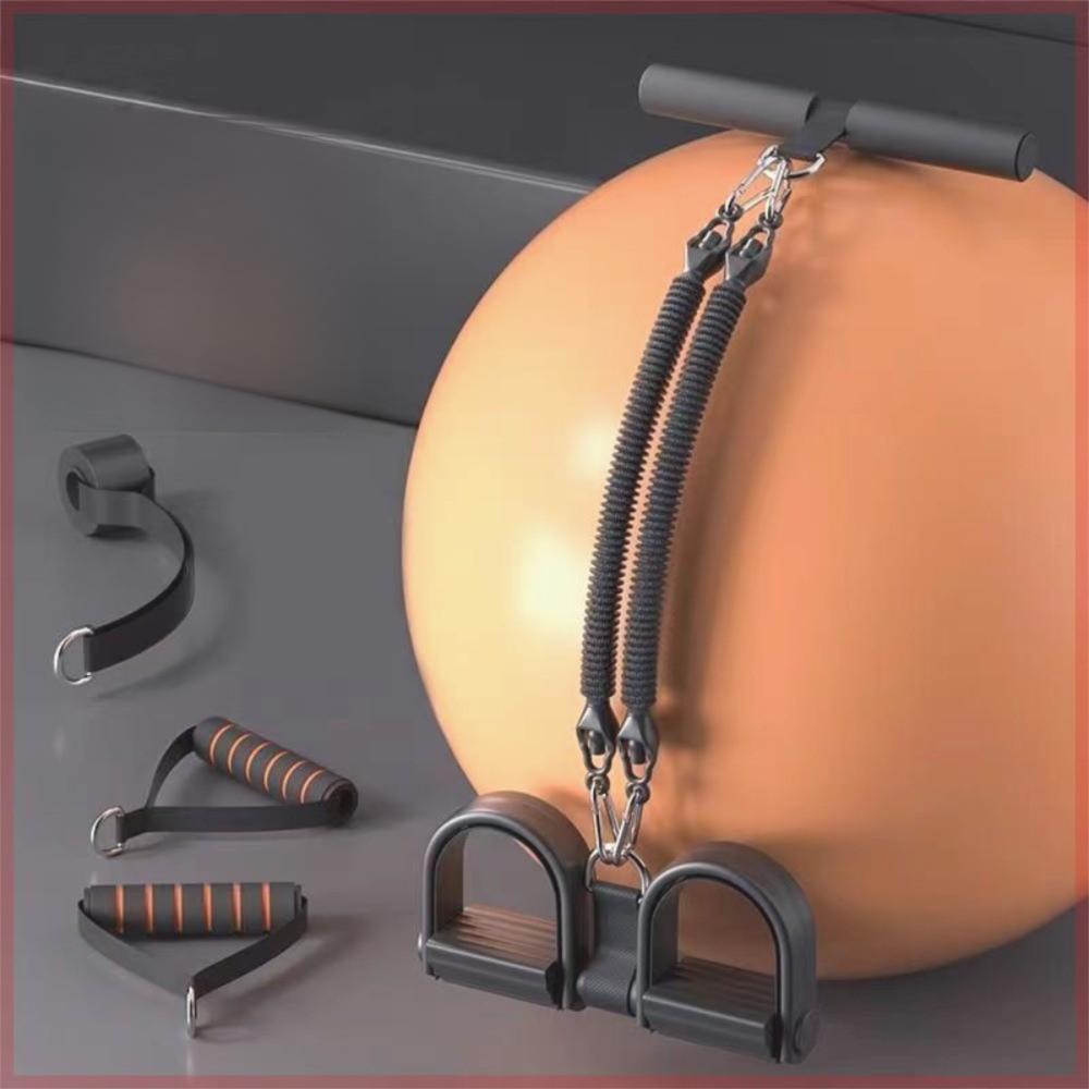 Non-Slip Tension Pedal Ankle Puller with Handles Yoga Sit-Up Leg Stretch Rope Home Gym Workouts