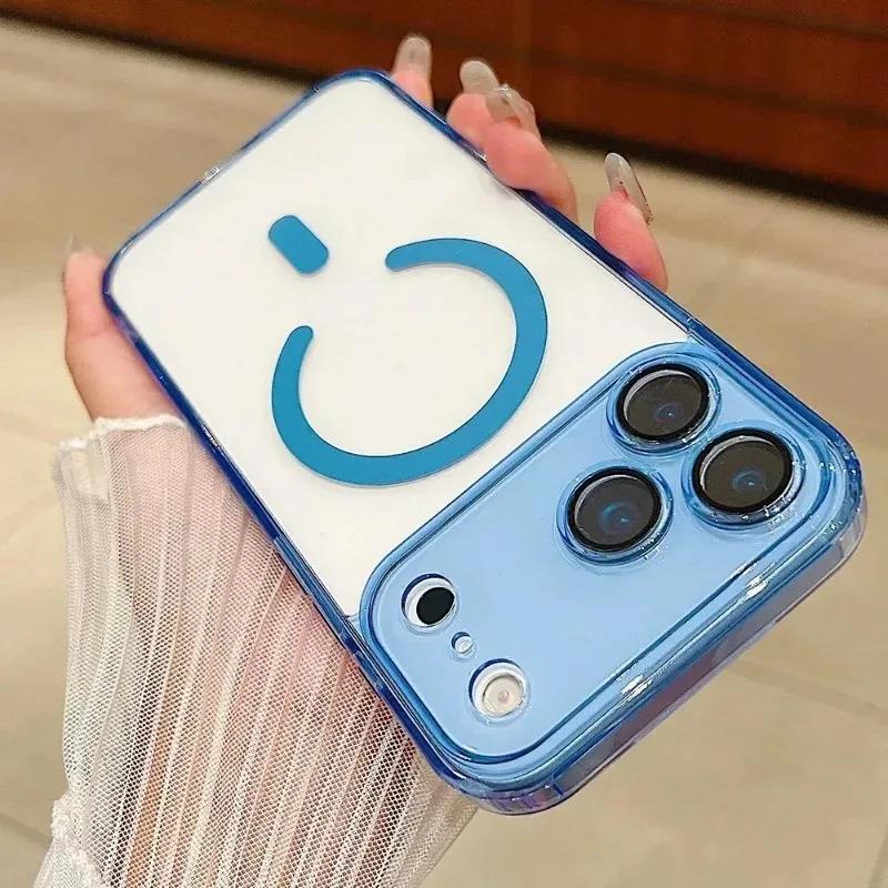 Luxury For Magsafe Clear Phone Case For iPhone 18 17 16 15 14 13 Pro Max 18Pro 17Pro Shockproof Lens Protector Cover