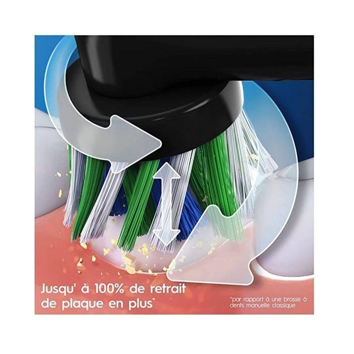 Elektrický zubní kartáček ORAL-B Vitality Pro3 3500 s technologií BRAUN, černý design, odstraňuje více zubního plaku než