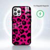 Leopard Print  Phone Case For iPhone 14,16,15,13,17,12,Plus,Pro,Max Magnetic For Magsafe Frosted Cover