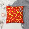 Rood Met Kleine Gele Stippen Vierkante Kussensloop Kussenhoes Kussensloop Sierkussenhoes voor Huisbank Woonkamer