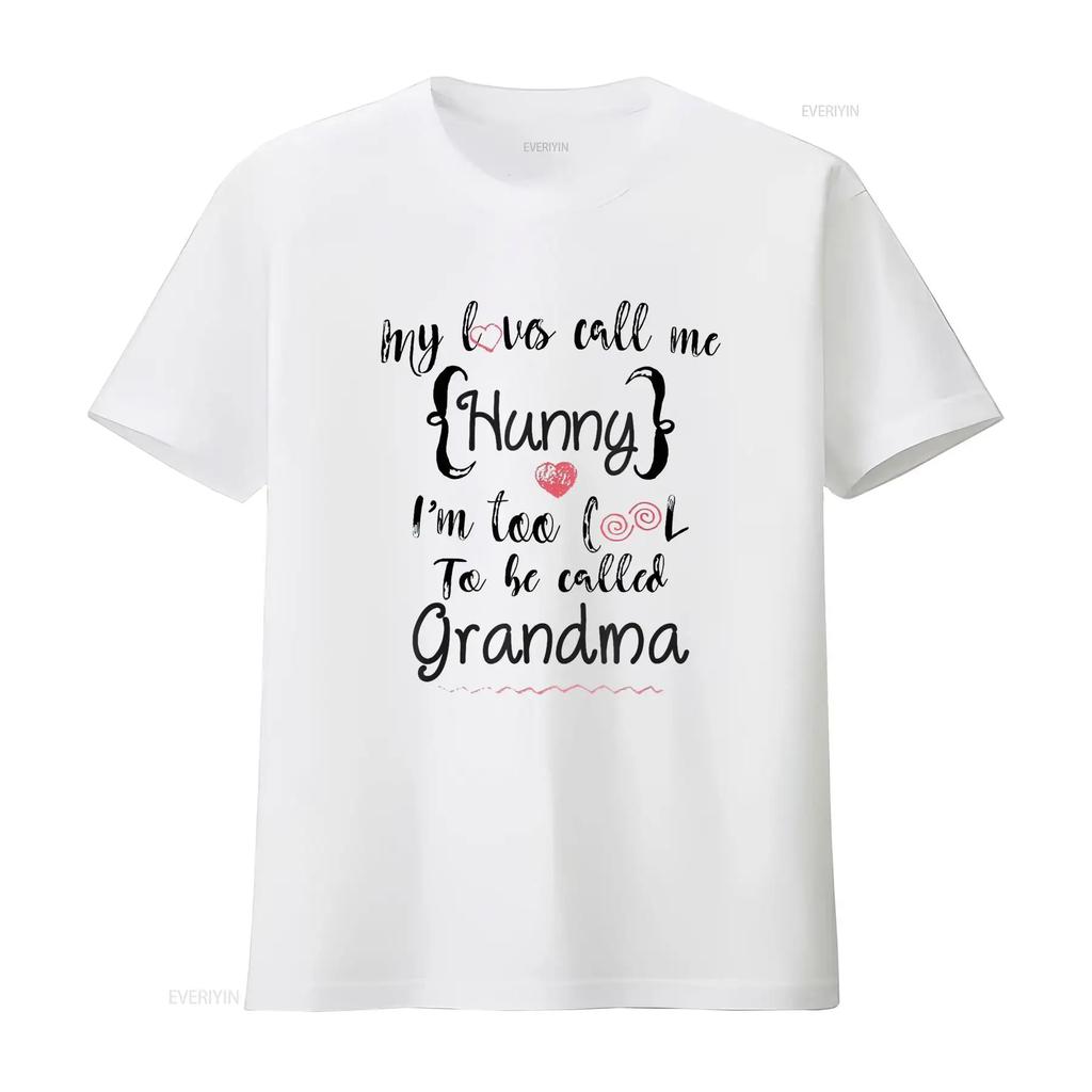 Grandchildren Love Call Me Hunny Too Cool Grandma T Shirt vintage Washed designer clothes Breathable homme Stylish Versatile