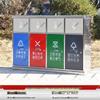 Large Stainless Steel Outdoor Trash Bin for Commercial Use and Waste Classification