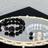 Natural Obsidian Lion Bracelet, Silver Obsidian Black and White Crystal Dark Style Cat's Eye Stone Bracelet for Men and Women, Couple's Jewelry
