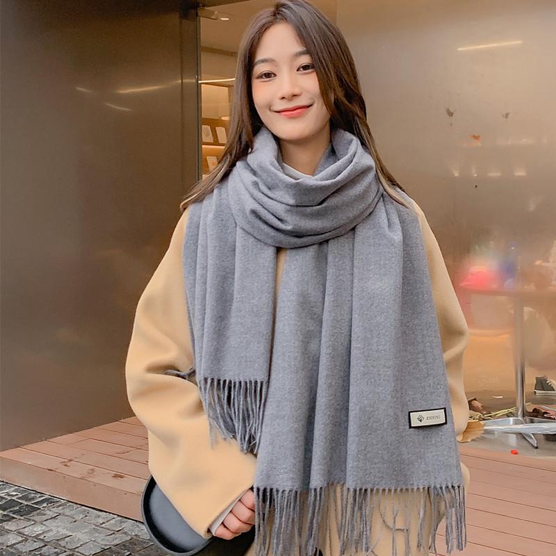 2026 Women s Red Wool & Cashmere-Blend Scarf Shawl 200*70CM