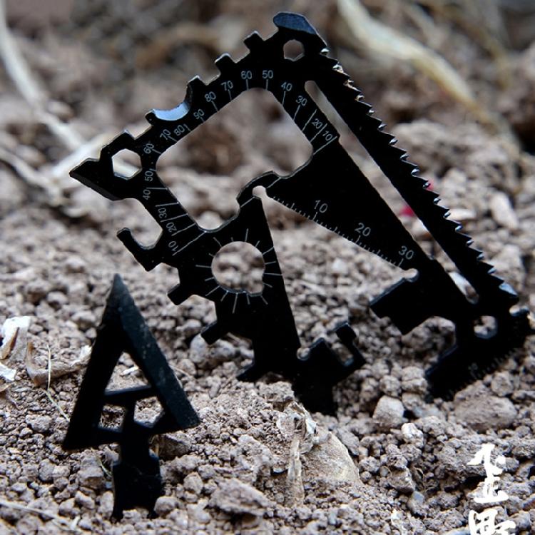 כלי שילוב רב-תכליתי להישרדות 18 ב-1 מפלדת אל-חלד כלי רב-שימושי בגודל כיס כרטיס אשראי כלי כרטיס אשראי קל לשימוש