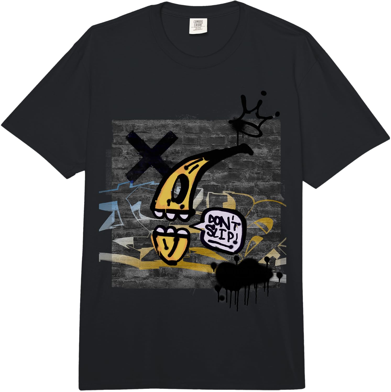 Graffiti Talking Banana Funny Gift Comfort Colors Adult Heavyweight  Unisex T-Shirt XXXL