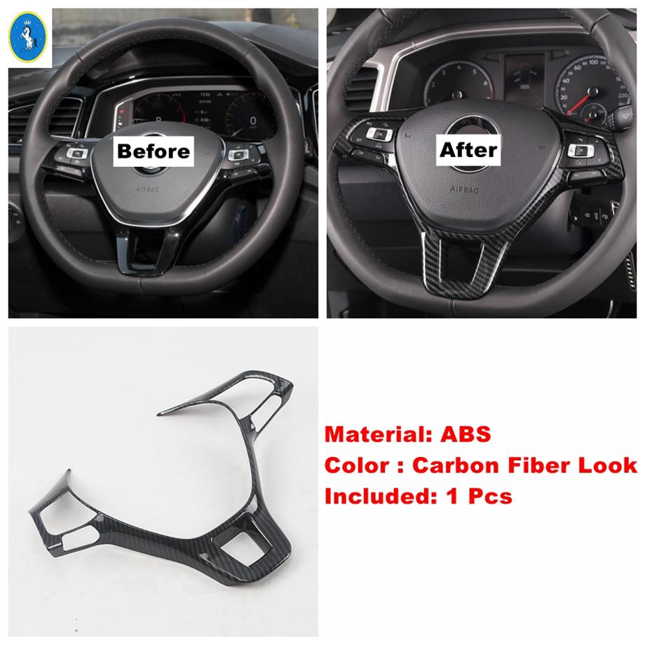 Car Accessories Window Lift Button / Water Cup / Pillar A Speaker Cover Trim For Volkswagen T-Roc T Roc 2018 - Carbon Fiber