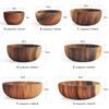Household Use Dinner Plate Wooden Plates Dinnerware Kitchen Dishes Bowl Cutlery Basin Acacia Salad Dish Food Container Fruit Bar