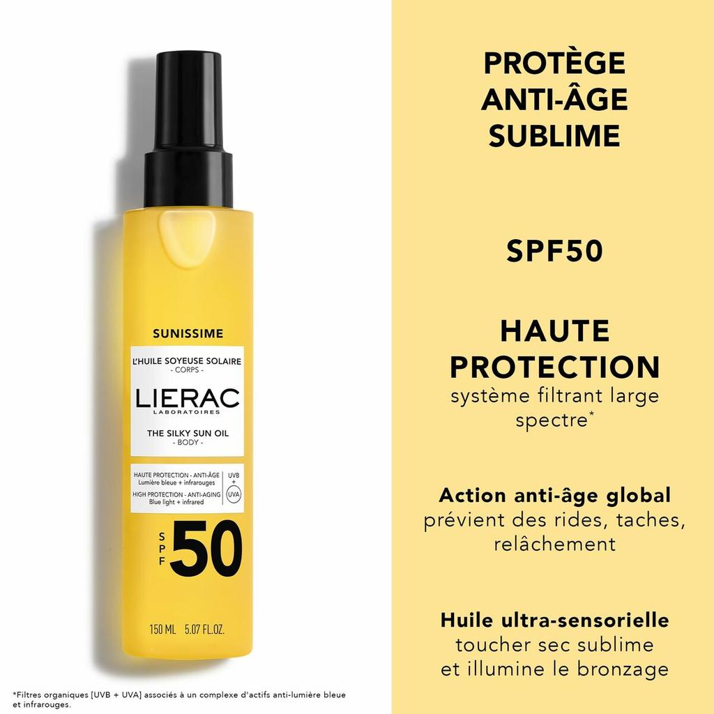 Lierac, Sunissime, Anti-Aging, Body Oil, Day, SPF 50, 150 Ml