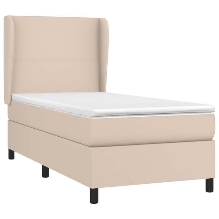 3128888 vidaXL Divan Bed with Mattress Cappuccino 90x190 Cm