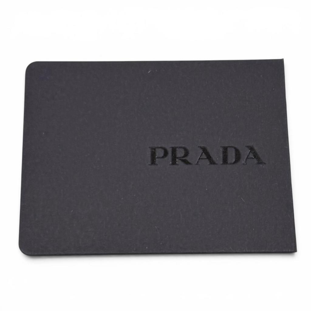 Excellent PRADA Key Ring Triangle Logo Plate Keyring Pink Women 1PS063 Used