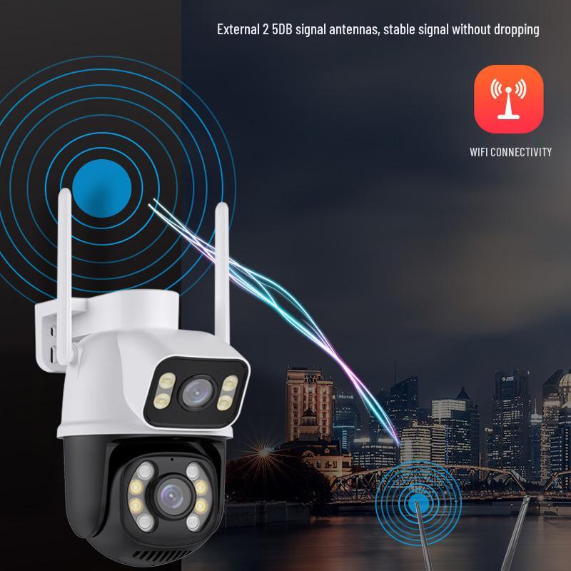 ICSEE Dual Lens 360° HD Night Vision Waterproof WiFi 4G Outdoor Surveillance Camera