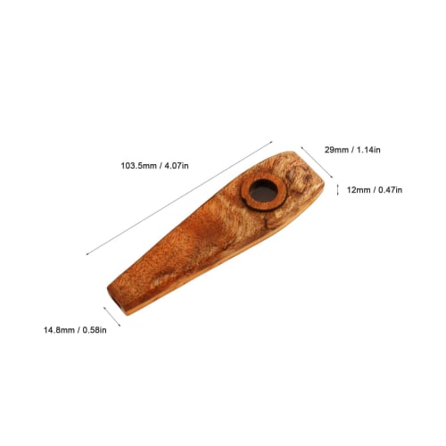 Maple Kazoo, Wooden Wind Instrument with Mellow Tone, Portable Kazoo Toy, Perfect for Parties