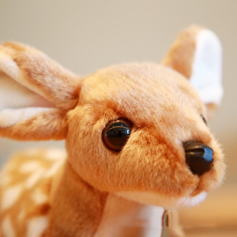 Cartoon Sika Deer Short Plush for Doll Delicate Craft for 6-8 Year Old Kids Relieve Stress Party Favor Girls Gift Suppli