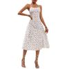 Women's Summer Long Dress Sexy Spaghetti Strap Sundres Casual Floral Polka Midi Dress Beach Party Dresses