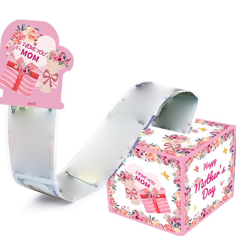 Mother'S Day Surprise Money Pull Box Funny Pumping Money Gift Box With Greeting Card For Mom Grandmother Birthday Party Decor