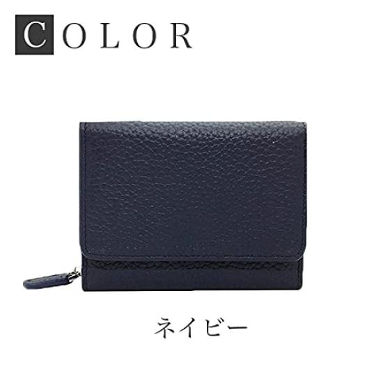 Ventura Women's BifoldTrifold Leather Mini Wallet with Genuine Leather Coin Purse, Zipper Closure, Compact, Large Capacity (Light Gray)