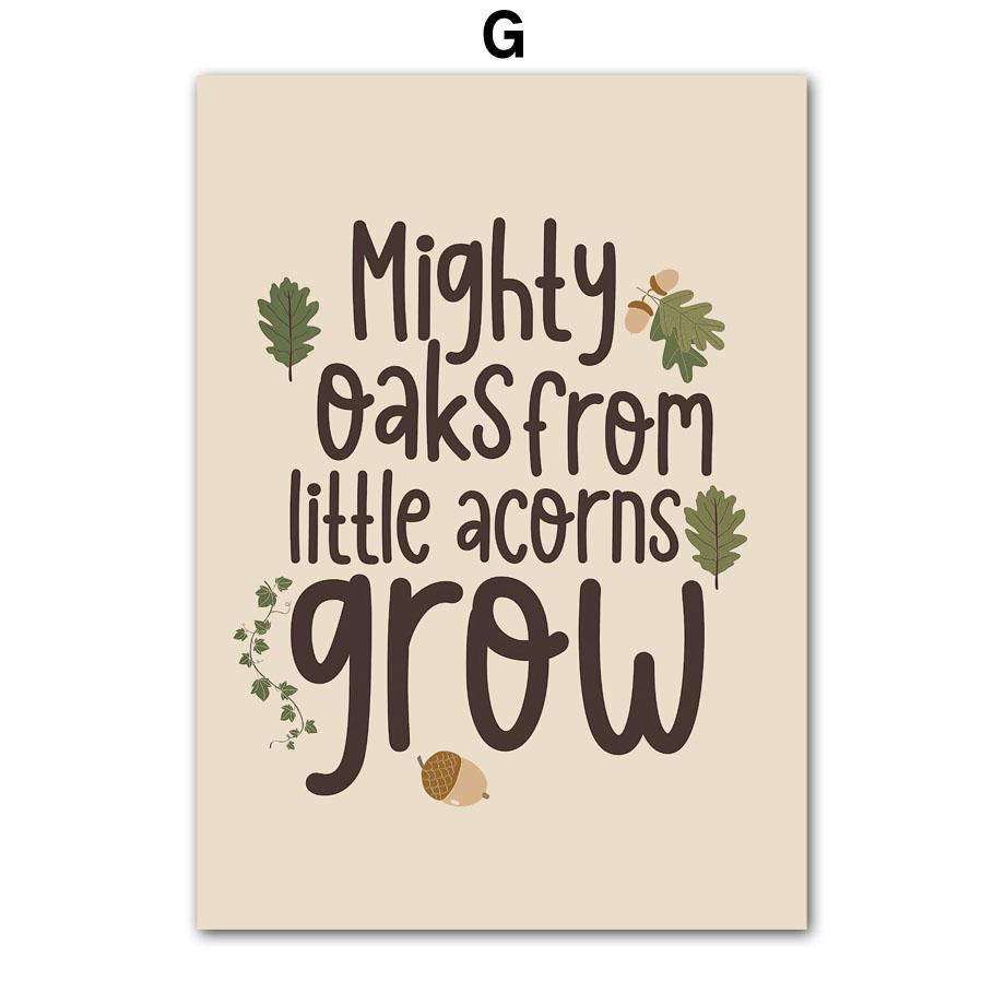 Erde Fuchs Bär Hase Reh Tier Spuren Alphabet Wandkunst Leinwand Malerei Poster Und Drucke Wandbilder Baby Kinderzimmer Dekor